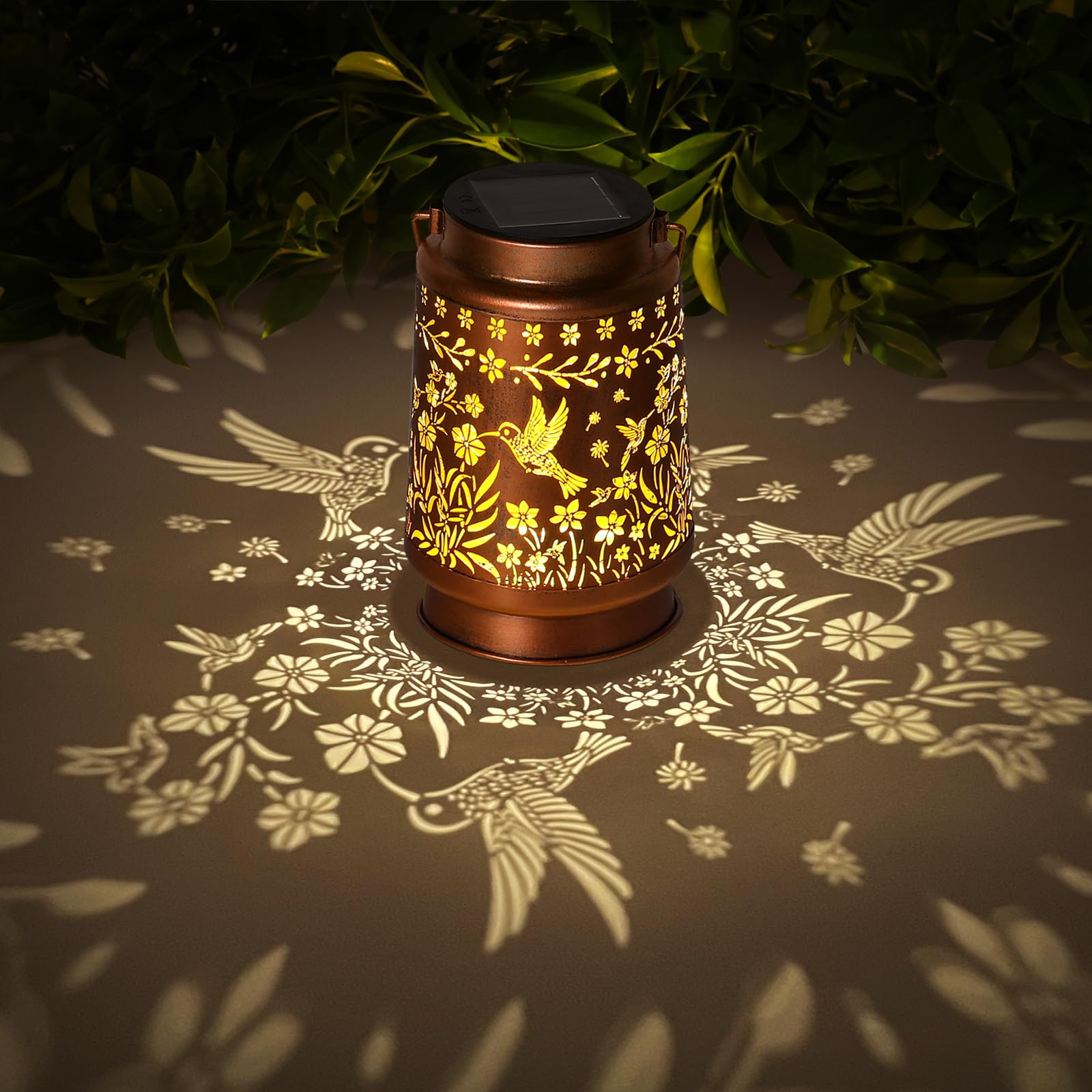 Hummingbird Outdoor Waterproof Solar Lanterns for Women Mom Birthday Gifts Patio Pathway Landscape Walkway Terrace Balco